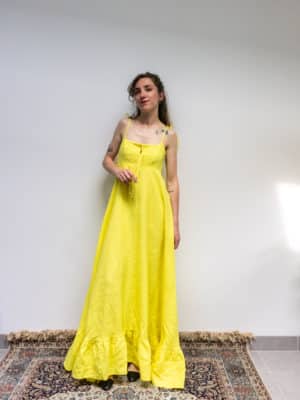 robe maria - lin jaune soleil
