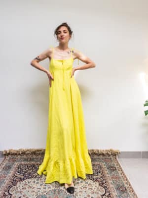 robe maria - lin jaune soleil