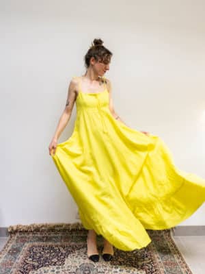 robe maria - lin jaune soleil