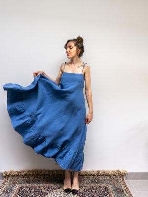 robe maria - lin bleu bleuet