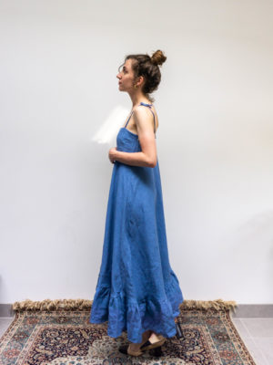 robe maria - lin bleu bleuet