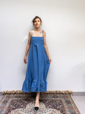 robe maria - lin bleu bleuet